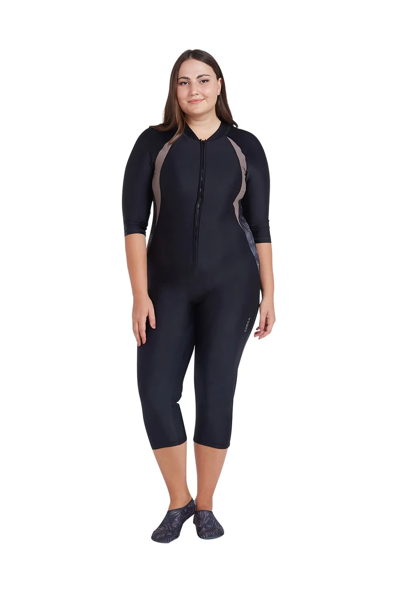 COEGA SUNWEAR  COEGA  Ladies Ladies Slim-kini 3/4 - Nero Silver Tropical for Women | Best Price UAE